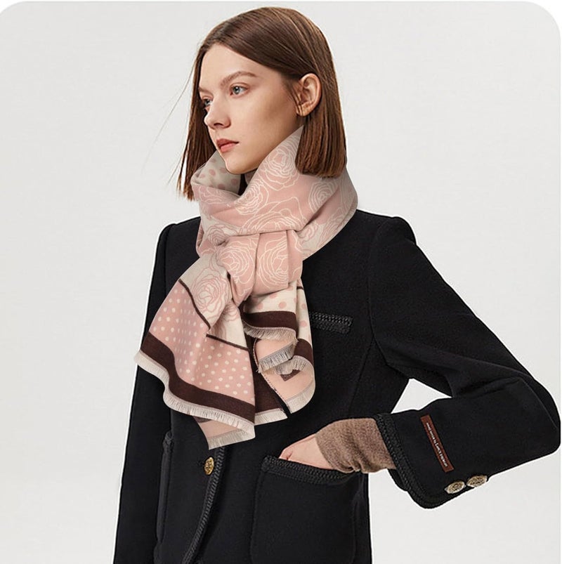 EXTREE Scarfs for Women Pashmina Silky Shawl Wrap for Evening Dressing Blanket Open Front Poncho Cape - Image 5